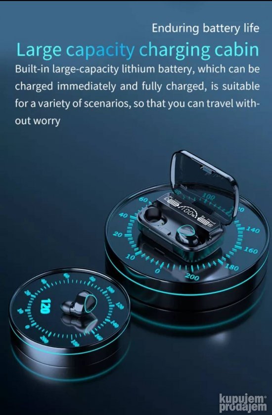 M10 Bežične Bluetooth slušalice – Kristalno čist zvuk i dugotrajna baterija