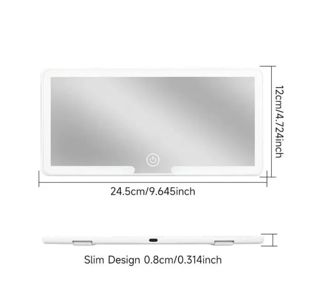 LED ogledalo za šminkanje u autu – savršen izgled u pokretu