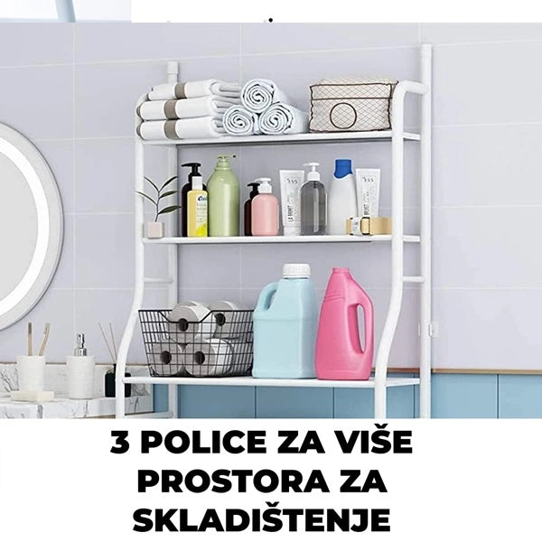 Polica za veš mašinu sa 3 nivoa