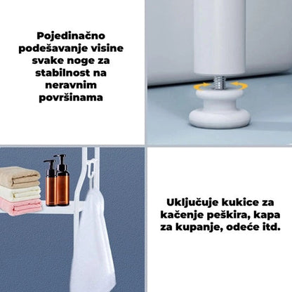 Polica za veš mašinu sa 3 nivoa